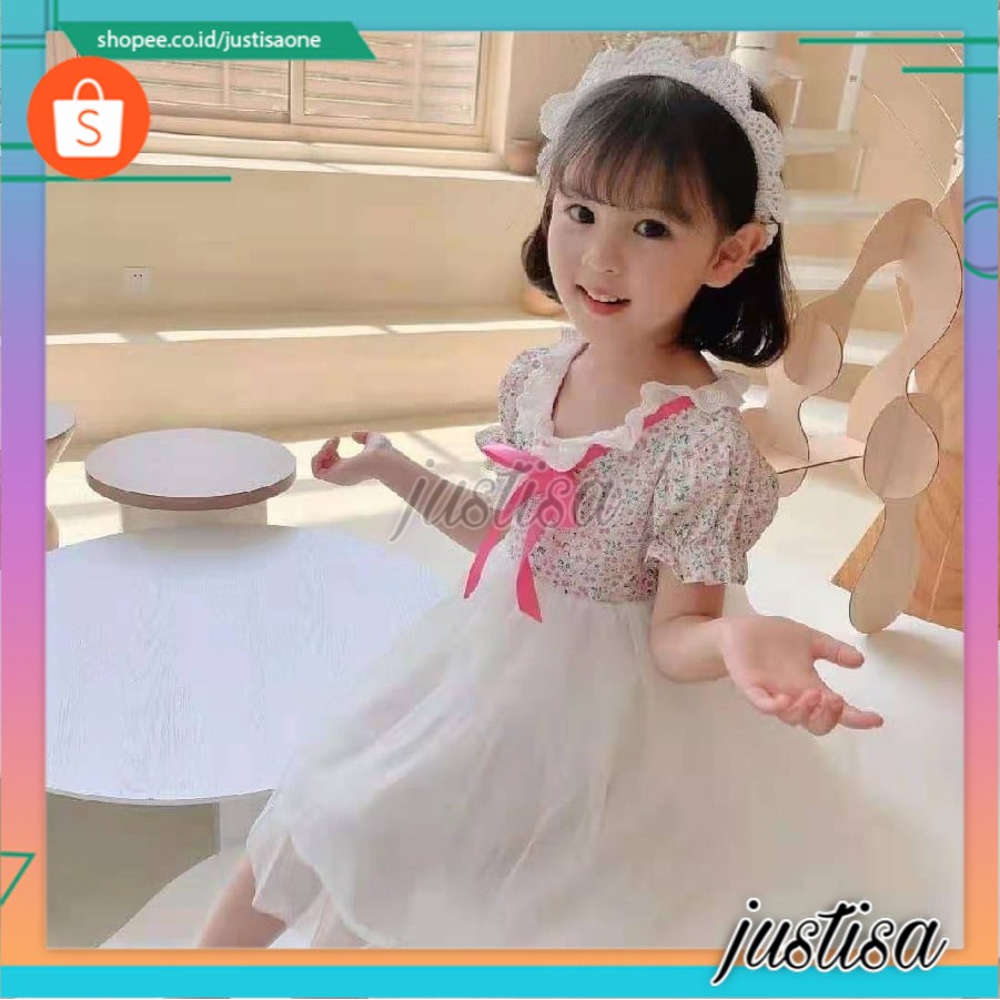 Promo !! Dress anak perempuan / dress king kid / Dress floria pinky classic import uk 1-3th