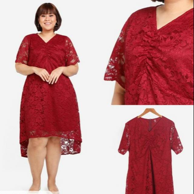 Charlott Brukat Flare Big Mini Midi Dress by SORABEL