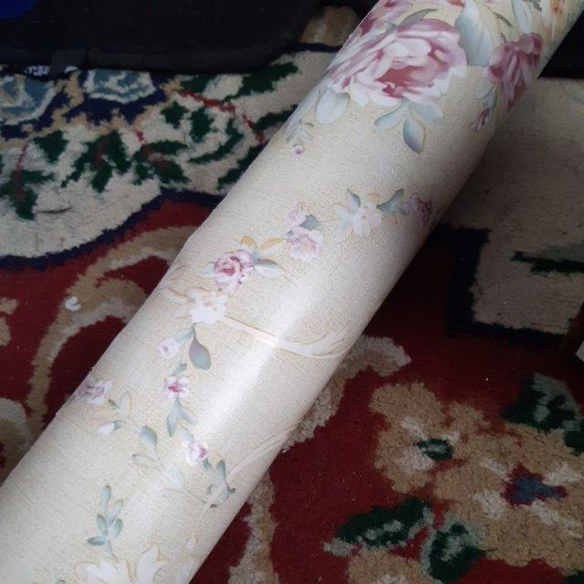Wallpaper Dinding Shabby Cream Ukuran 45cm*10m