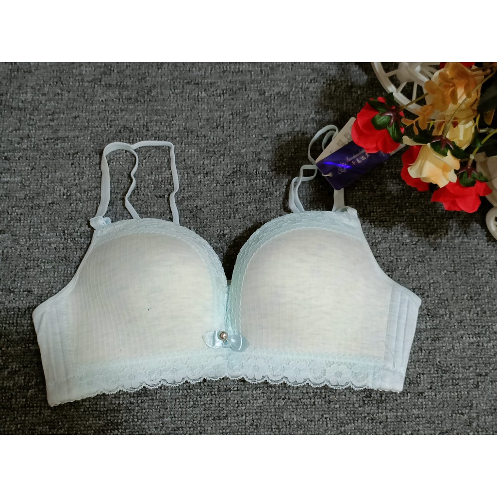 BRA/ BH WANITA 2223# TIDAK ADA KAWAT, BUSA SEDANG SIZE 34-38