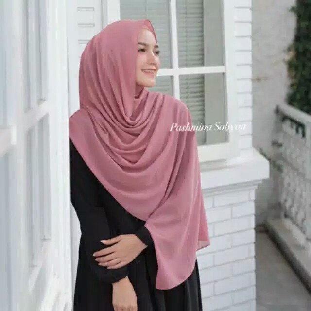 (200cmx75cm) Jilbab pashmina jumbo diamond premium / pashmina syari diamond / jilbab cantik panjang-1
