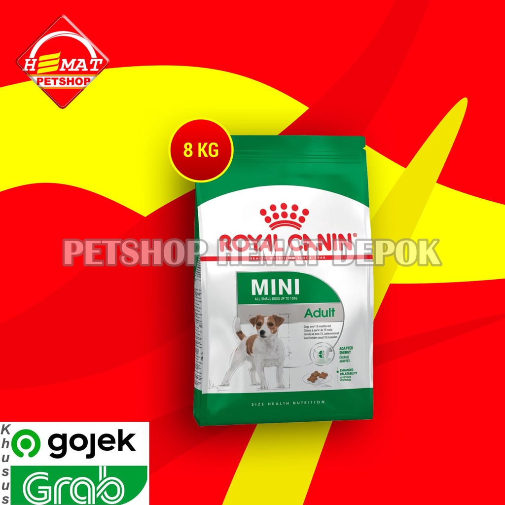 [Gosend] Royal Canin Mini Adult 8 Kg Makanan Anjing dewasa kecil RC 8Kg