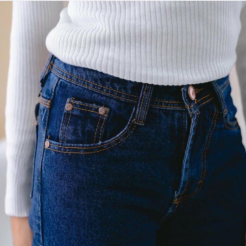 Highwaist Kulot Jeans Wanita