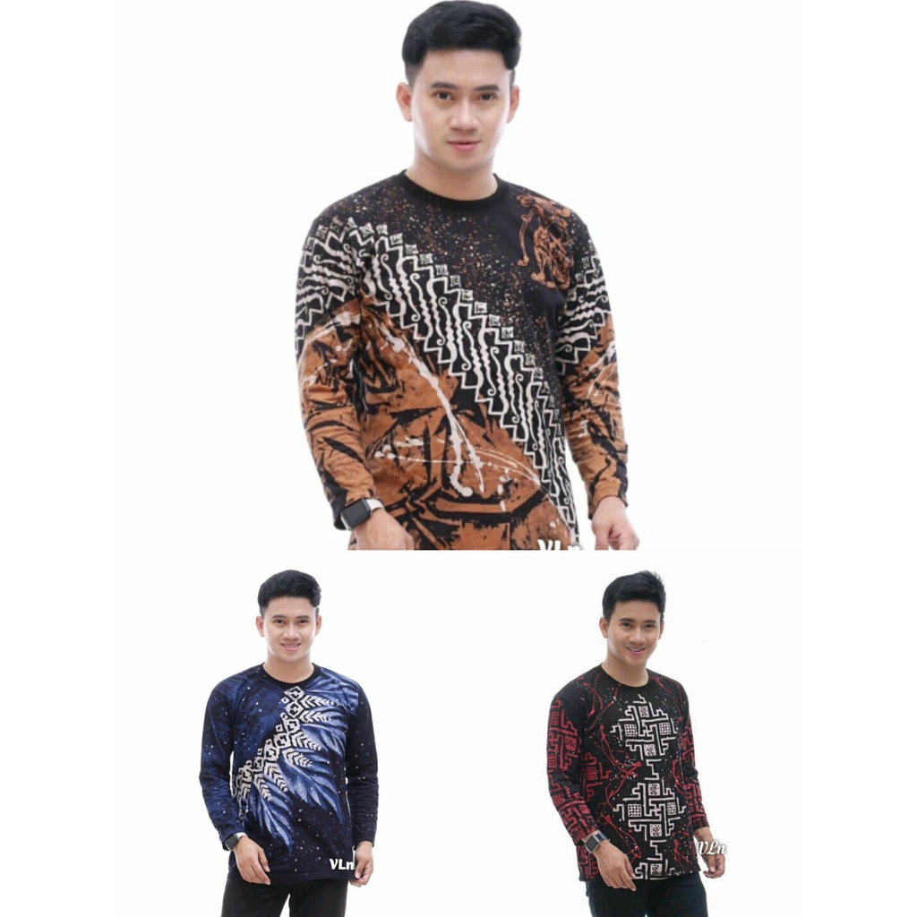 KAOS BATIK CAP CANTING STEMP KAOS POLO KAOS BATIK ABSTRAK KAOS PRIA PANJANG KAOS OBLONG