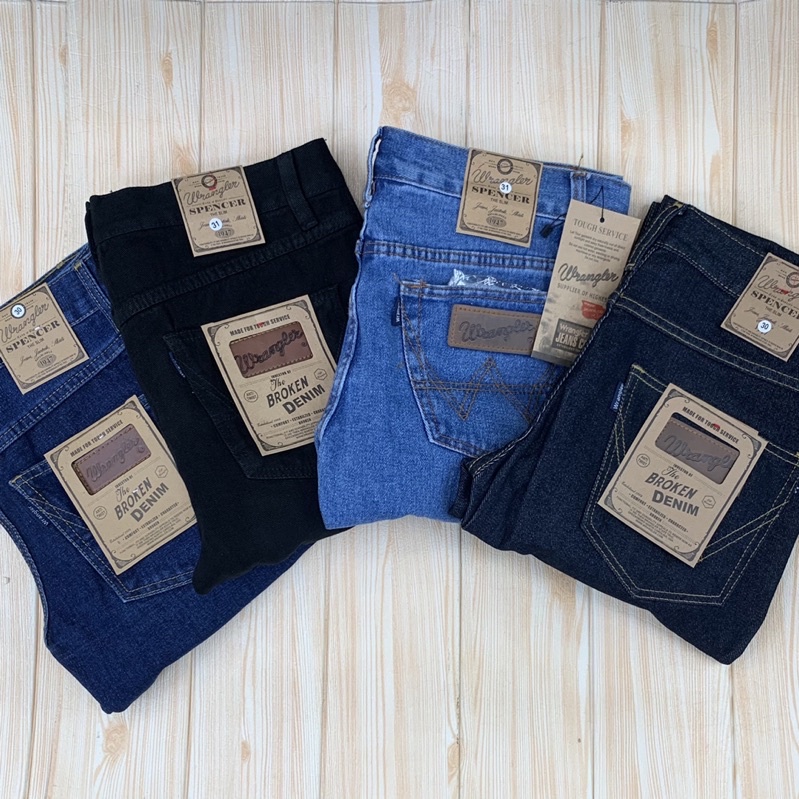 Celana Jeans Panjang Standar Pria Original Stright Jeans  Garmen Import Terbaru Terlaris Wrangngler Leveiis