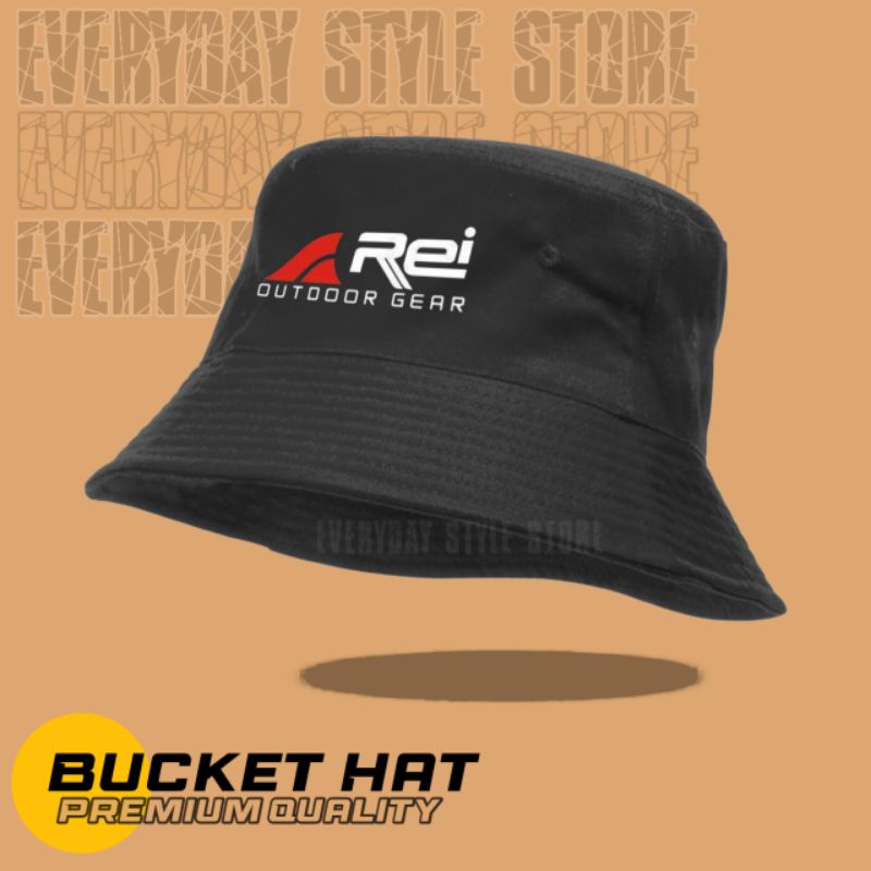 Topi Rei Outdoor Gear Bucket / Bucket Hat Pria Wanita Dewasa Logo Arei Gunung Hiking Adventure Outdo