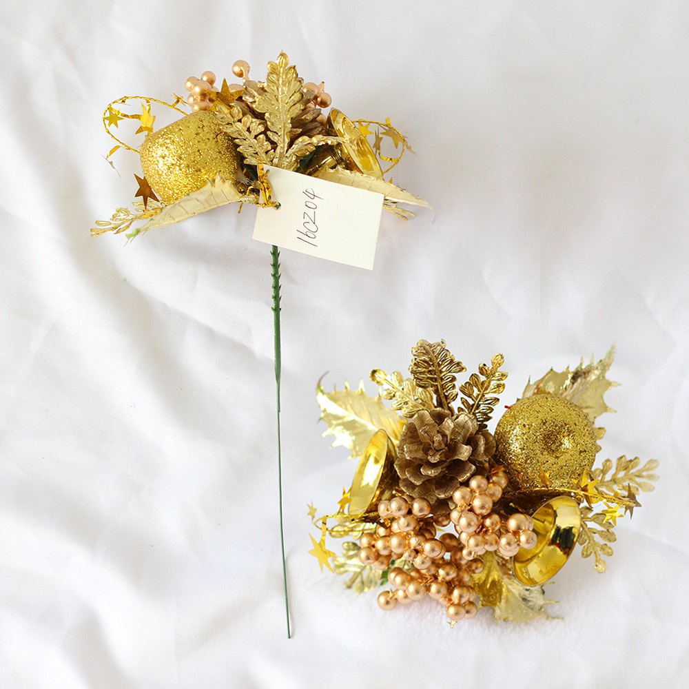 BBGO buket bunga mini gold hadiah natal valentine hiasan dekorasi artificial plant tanaman palsu
