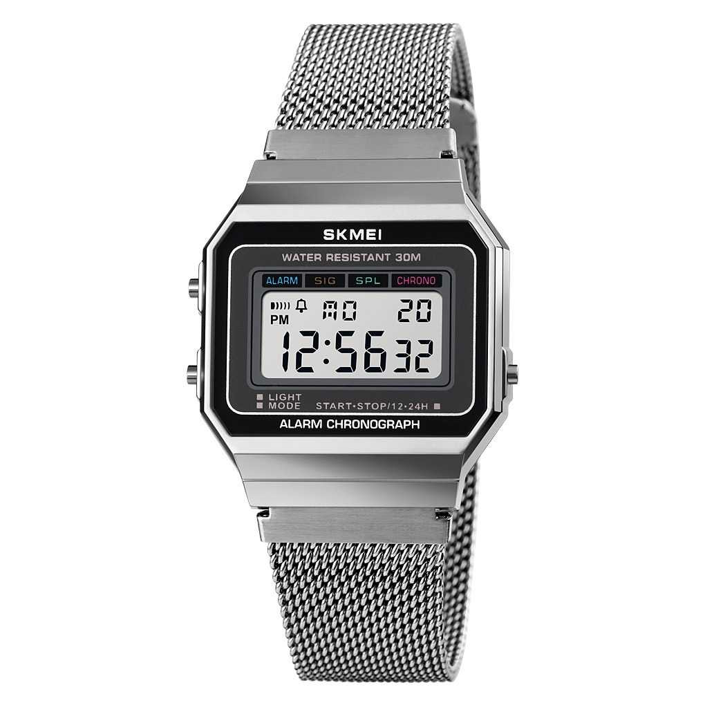 Jam Tangan Pria Digital Stainless Original SKMEI DG1639-3