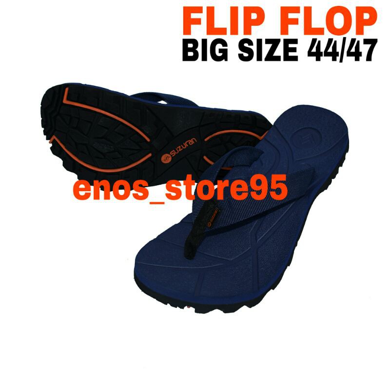 Sandal Gunung Outdoor Suzuran Flip Flop Big Size Full Navy