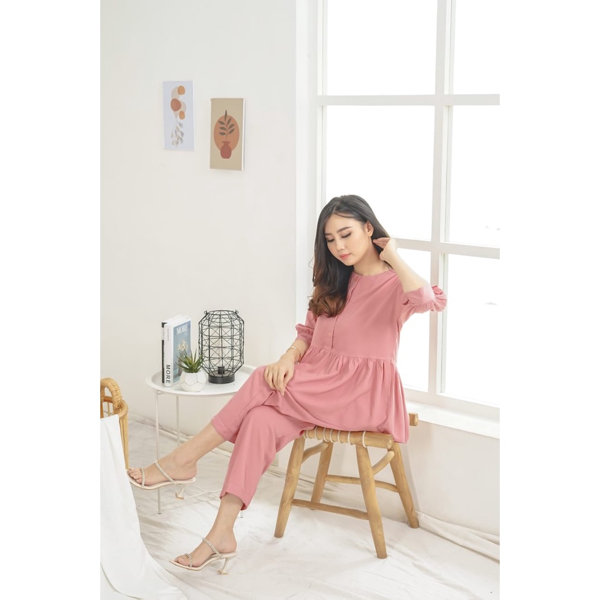 Baju tidur / pajamas / piyama / homewear / sleepwear / busui bumil friendly / setelan wanita / seksi-3