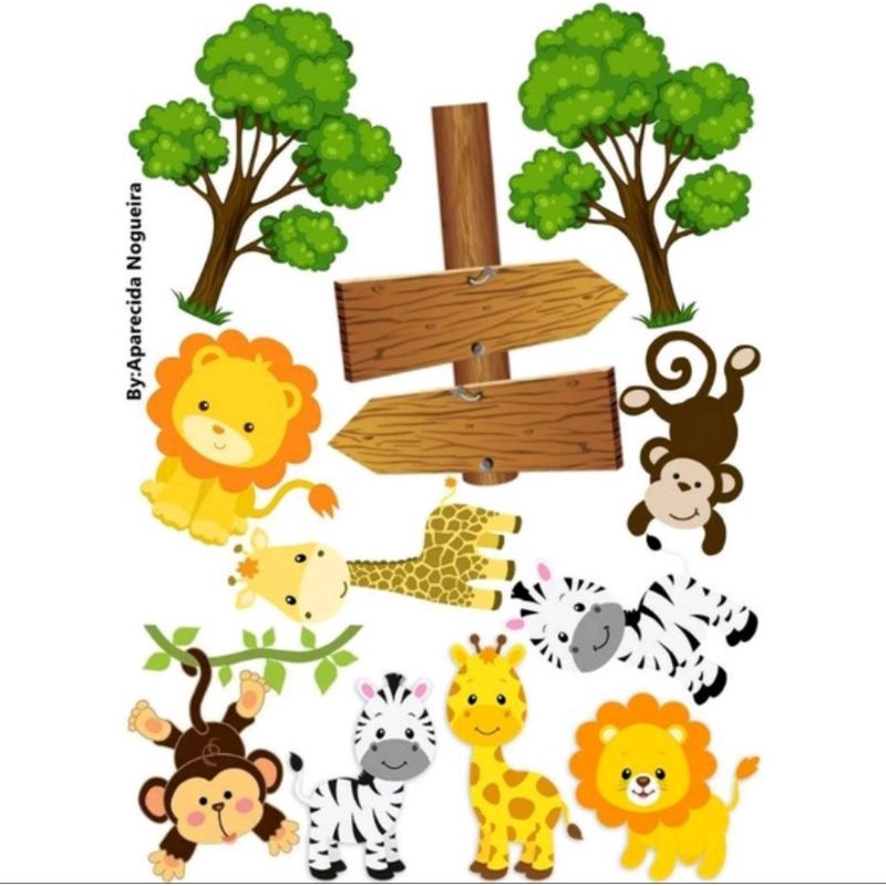 Topper Cake Zoo | Topper Ulang Tahun | Topper Ultah
