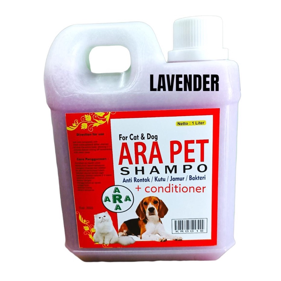 sampo conditioner anti kutu / jamur / rontok/ bacteri kucing &amp; anjing netto 1000 ml