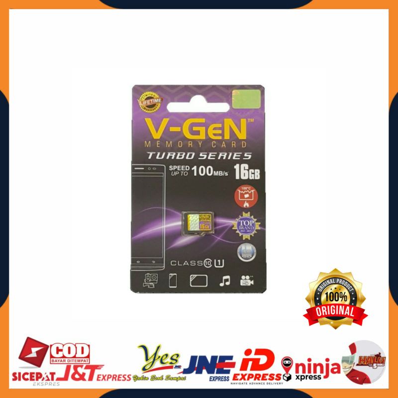 [COD] KARTU MEMORI V-GEN VGEN VIGEN MICRO SD V-GEN 16GB CLASS 10 TURBO SERIES MEMORY CARD 16GB 16 GB ORIGINAL