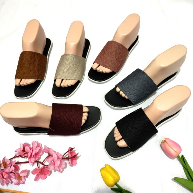 sandal wanita rajut Import Felonie WM 03 Selop Rajut halus terbaru..!