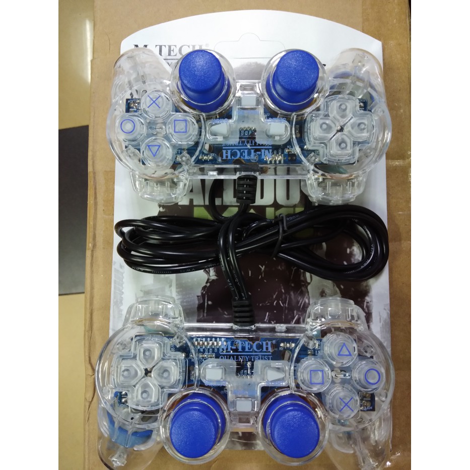 M-Tech Gamepad USB / Joystick Double Transparan Lampu