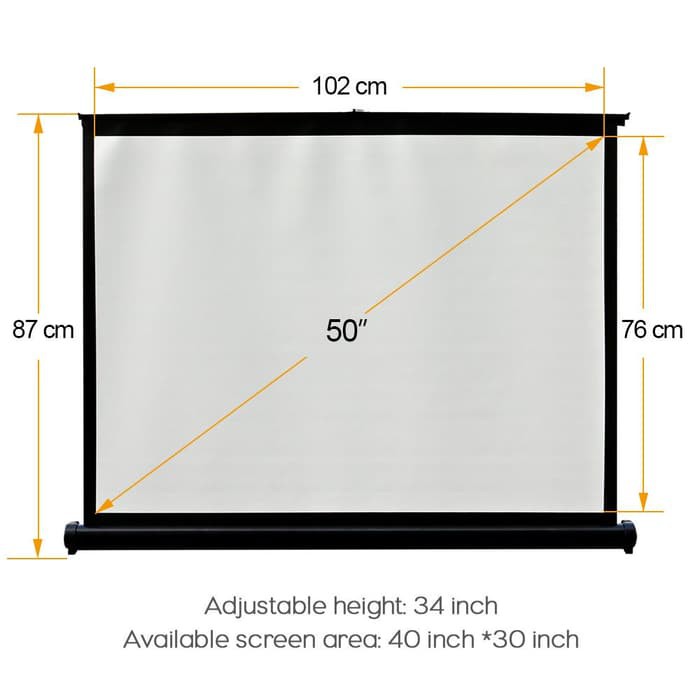 Ready Layar Projektor Portable 50" Screen Proyektor Portable