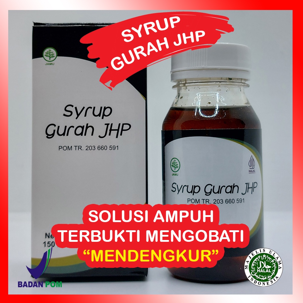 SYRUP GURAH JHP [OBAT HERBAL MENDENGKUR/NGOROK] Madu Syrup GURAH JHP Mengatasi Mendengkur / Ngorok -