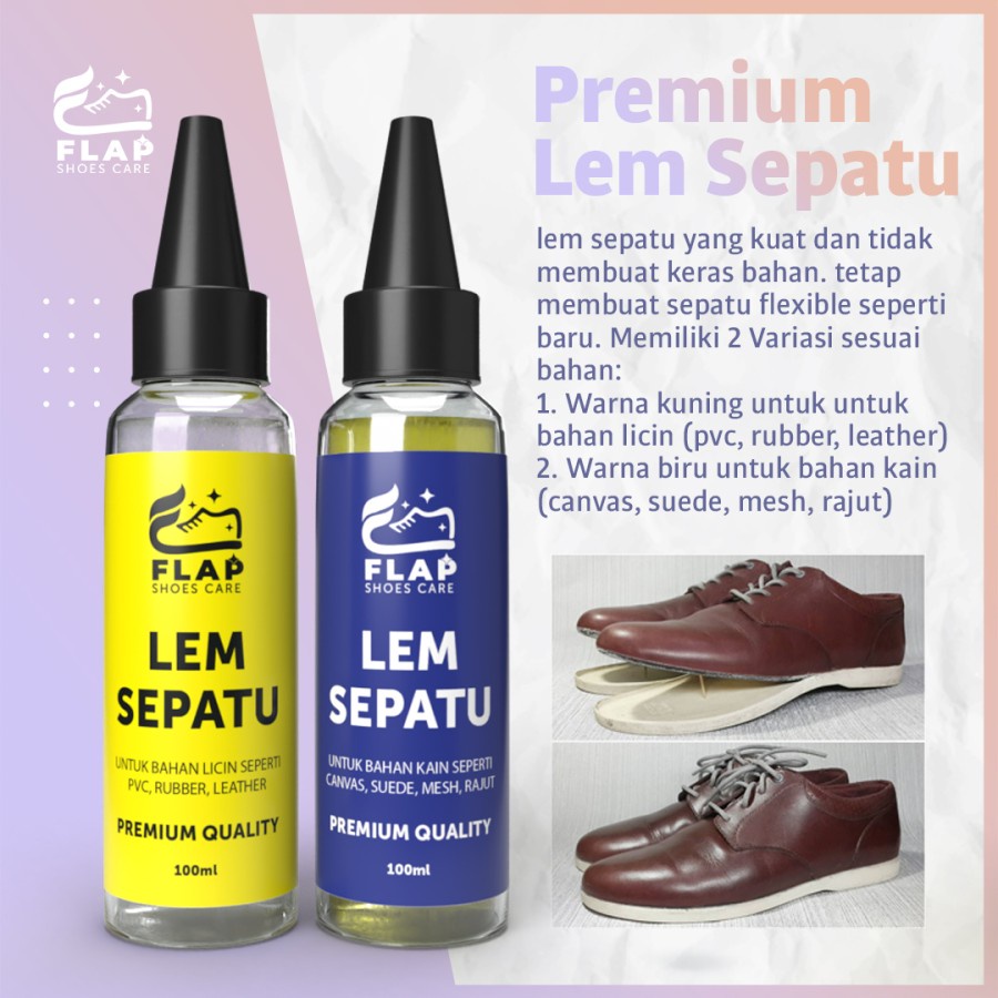 Lem Sepatu Flap Shoes Glue Flap Shoes Care Lem Sepatu Super Kuat Original Karet Tahan Air Perawatan Sepatu Bola PVC Karet Kulit Canvas Suede Mesh Rajut Rubber Leather