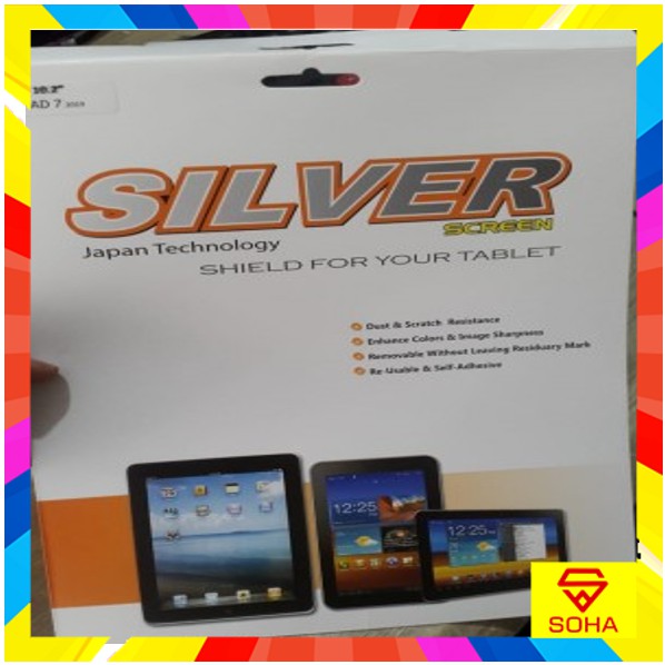 Silver Ipad 7 2019 10.2 Inch Anti Gores Bahan Plastik Clear Bening / Glare Anti Minyak