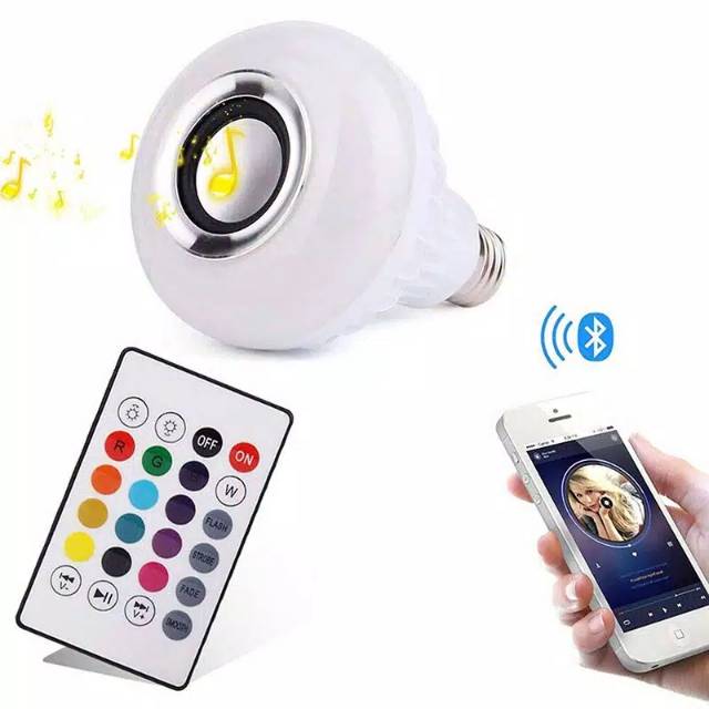 Lampu Music LED RGB Speaker Bluetooth Wireless