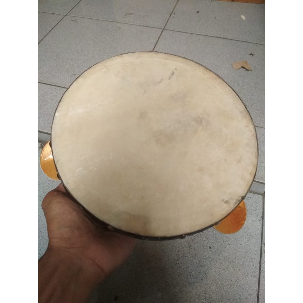 Rebana Hadroh model Jepara kayu mangga ukuran 24 cm (bayar saat barang datang/ COD)