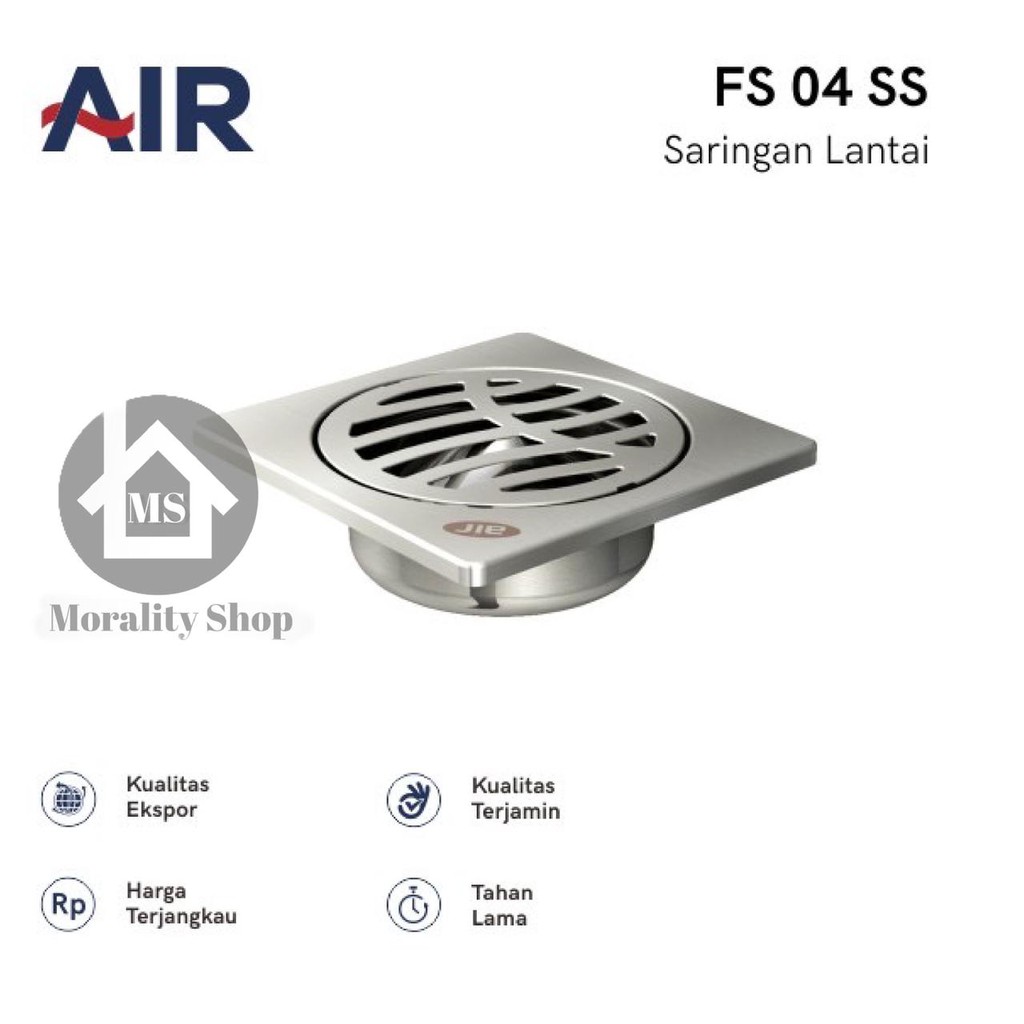 Saringan Got Stainless Murah AIR- Floor Drain Lubang Pembuangan Kamar Mandi Sanitary177 X34