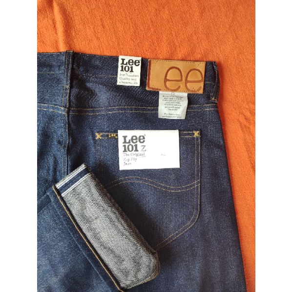 LEE 101Z RAW DENIM SELVEDGE GREYWHITELINE CELANA LEE 101+ SELVEDGE LIMITED EDITION