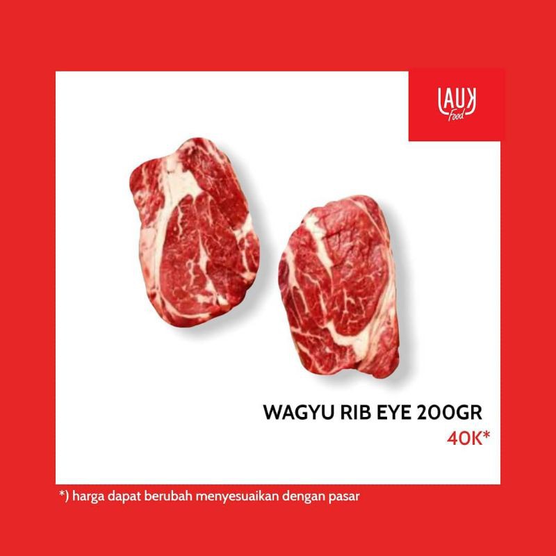 

AUS Wagyu Rib Eye 200gr