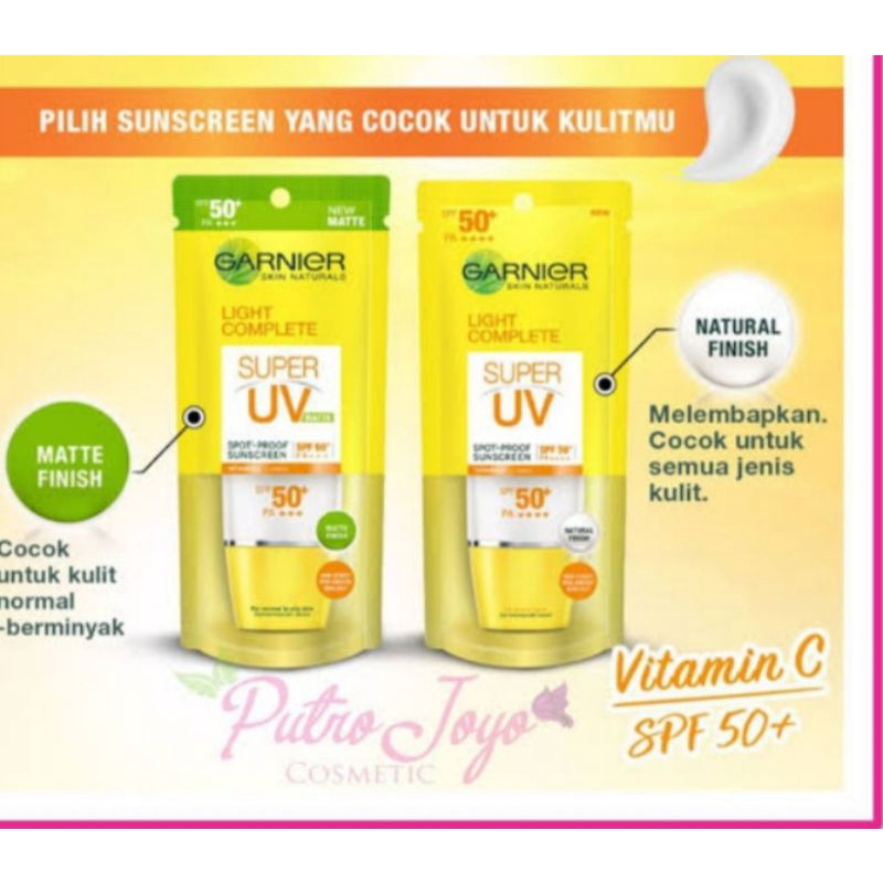 Jual GARNIER SPF 50+PA++++ SEMUA JENIS KULIT, GARNIER LIGHT COMPLETE