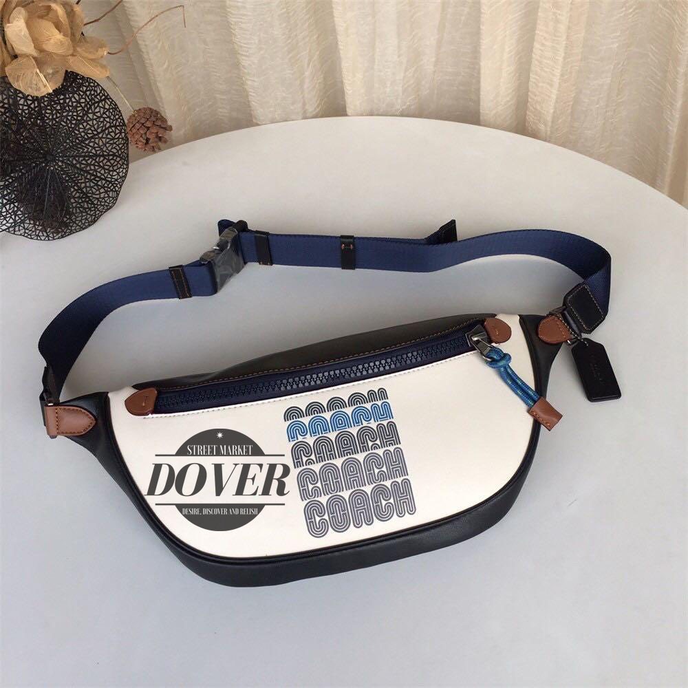 Coach Rivington Belt Bag White With Coach Print - ORIGINAL 100%
