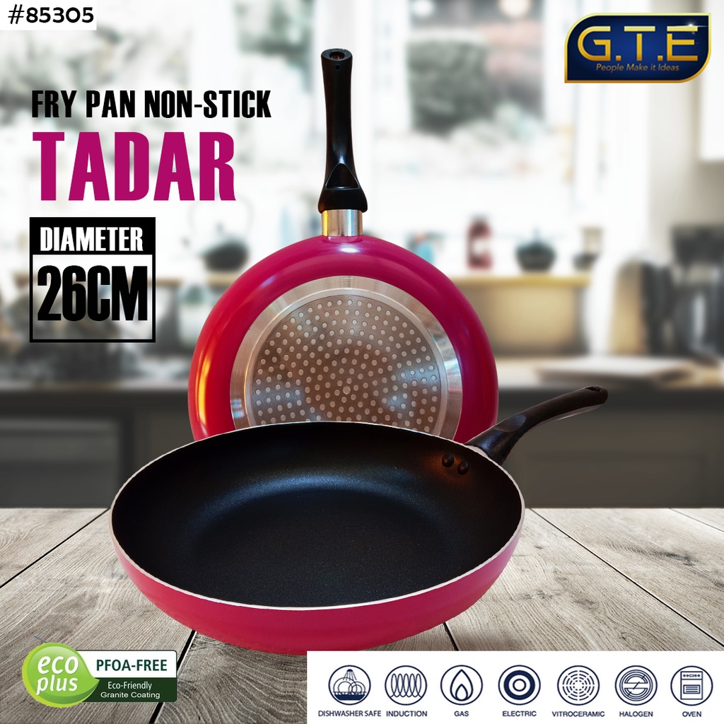 GTE | Teflon Gourmet Kompor Induksi Frypan 26cm | Fry Pan Anti Lengket Penggorengan 26cm