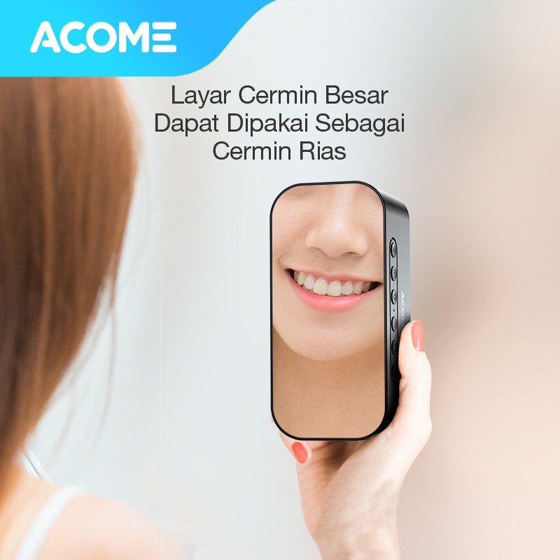 Acome Speaker Bluetooth 5.0 Jam Alarm LED Display Ultra Bass Garansi Resmi 1 Tahun A5