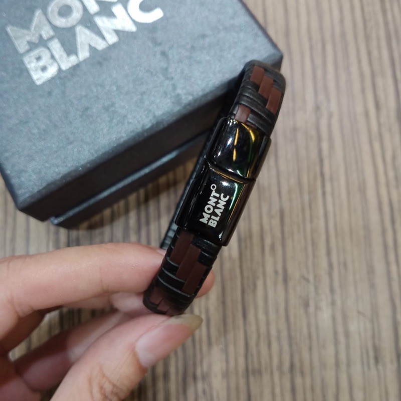 Gelang kulit Pria Montblanc bracelet original