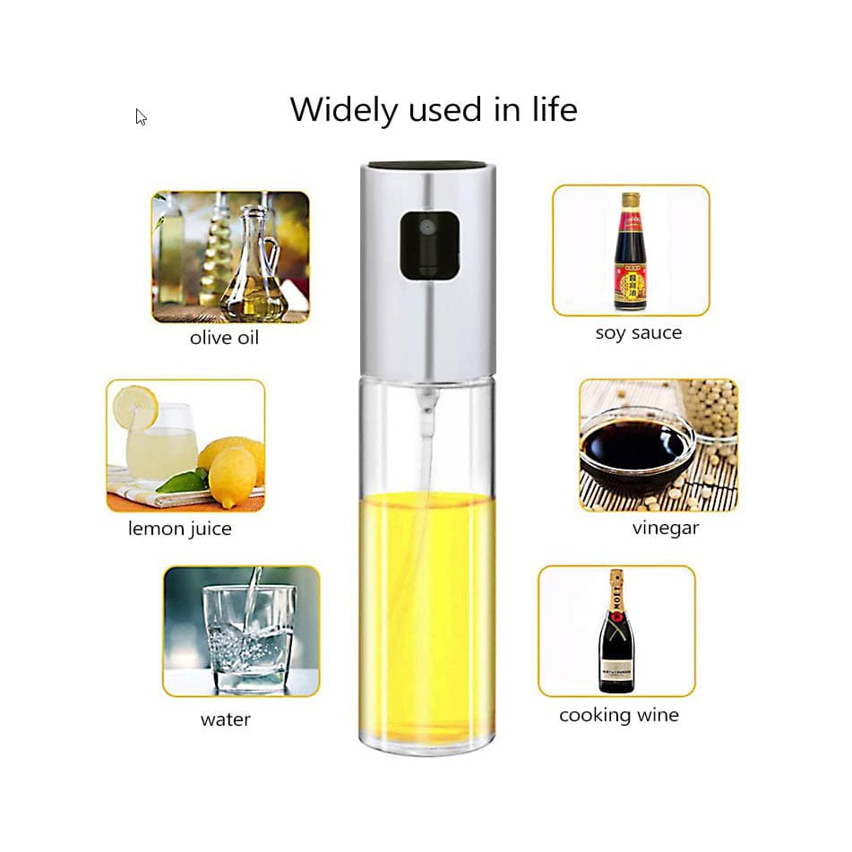 IKILOSHOP Oil Spray Bottle Botol Kaca Sprayer Minyak Cocok Untuk Air Fryer