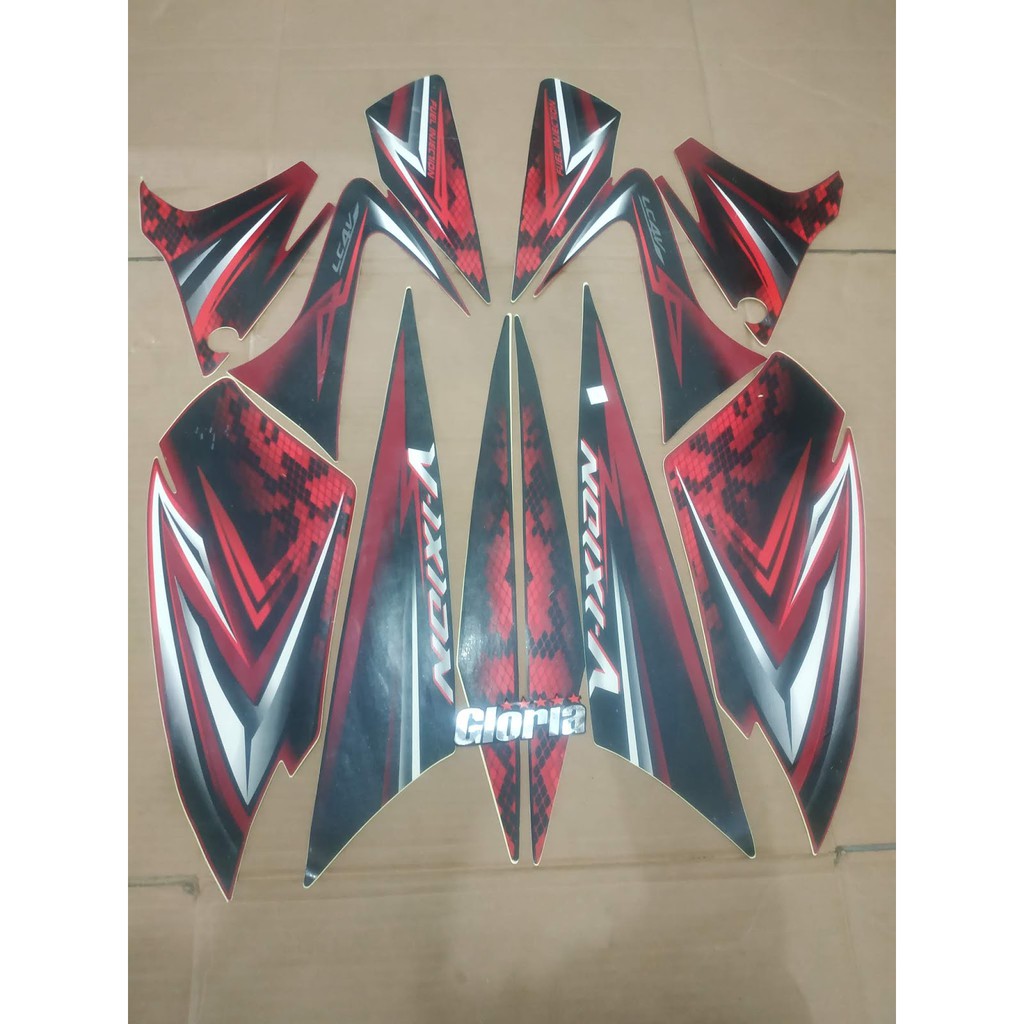 Striping List Body Vixion Lama Old Tahun 2008 - Hitam Merah