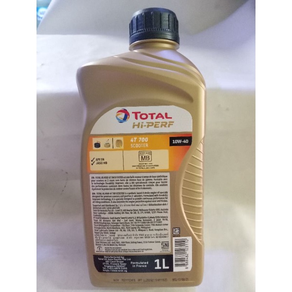Oli hi perf 700 scooter matic 10w 40 1 Liter