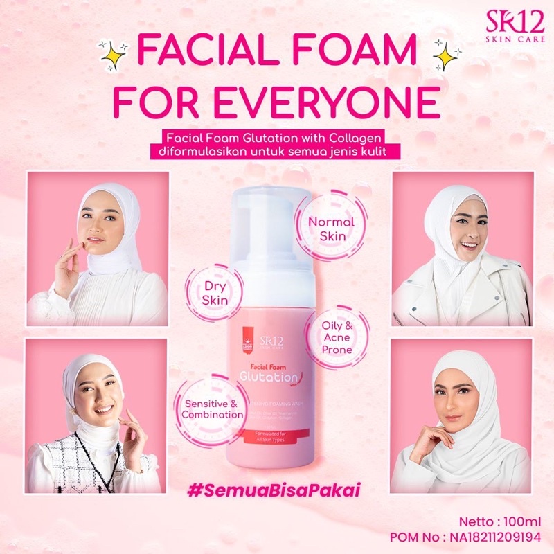 facial foam glutation sr12/Sabun dengan glutation/ Facial foam glutation collagen/ sabun Glutation /