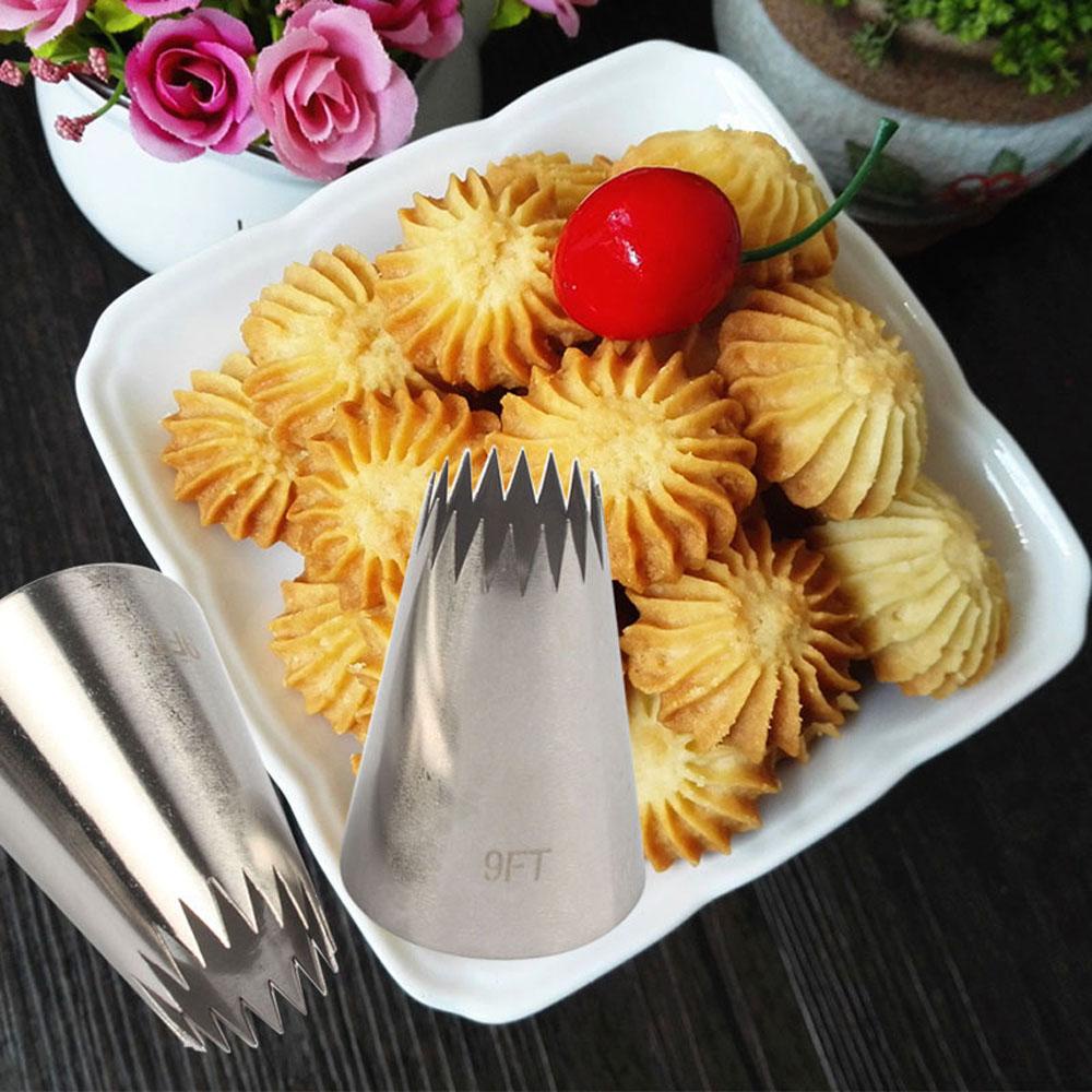 TOP Icing Piping Nozel Rusia Stainless Steel Cupcake Aksesoris Dapur Alat Es Krim