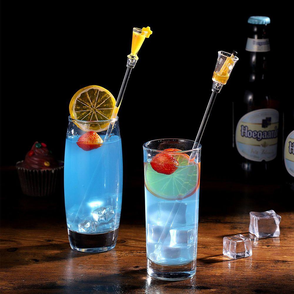 Suyo 10Pcs/Set Pengaduk Minuman Pesta Colorful Bar Alat Cocktail