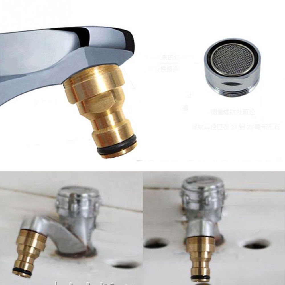 REBUY Brass Quick Connector Garden Watering Equipment Adaptor Tap Tube Pipe Spray Hose Nozzle