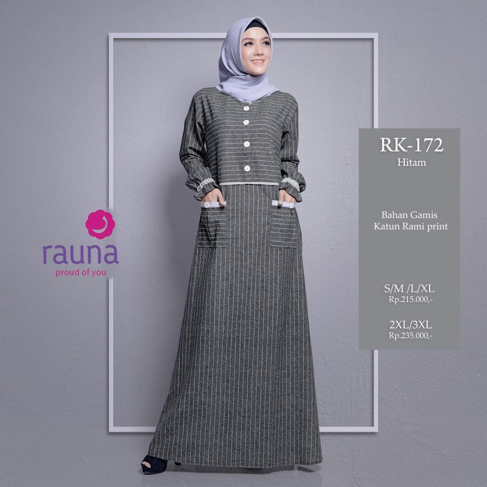 Gamis Rauna / RK -172, 173, 174 , 175 / Fashion Muslim