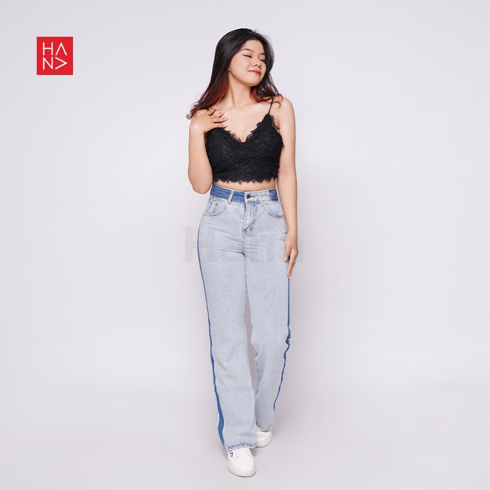 HanaFashion JKT - Wilona Tanktop Lace Bralette With Cup Bra Wanita Murah - TT355