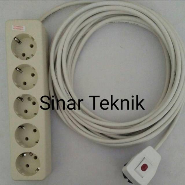 Stop Kontak 1,2,3,4,5,6 Lubang Uticon / Kabel 2,5,7,10 Meter / Steker ON/OFF Broco