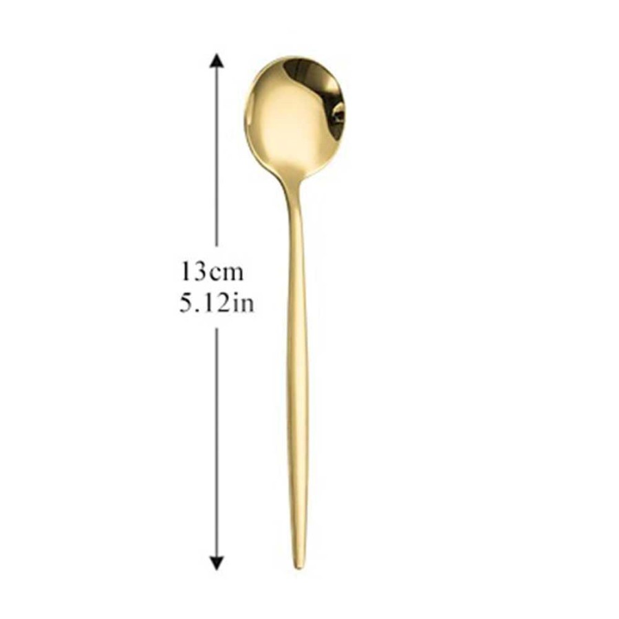 Sendok Teh Tea Spoon Stainless Steel 6PCS - F80 - Golden