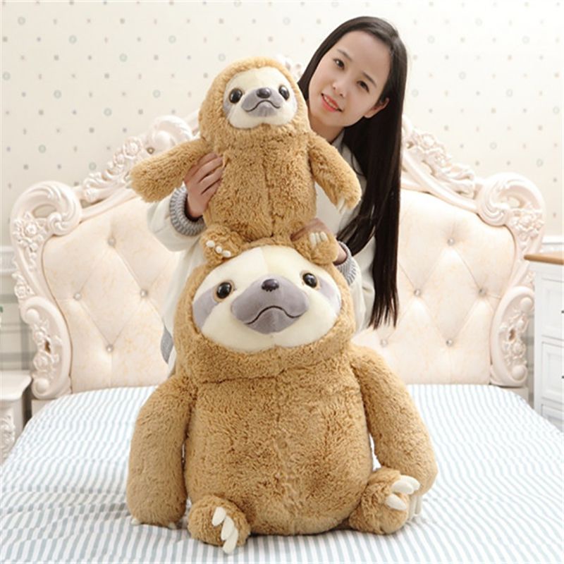 Boneka Bantal Plush Model Binatang Sloth Giant Lucu Untuk Hadiah Natal