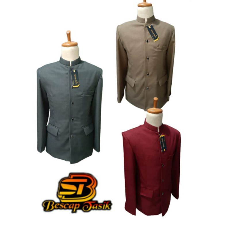 Jasko polos jas koko pria Warna Maroon/Coklat milo/Abu tua Premium original bescap Tasik