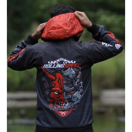 Jaket Racing Rolling Speed Head Machine / Hoodie Racing Fullprint Terbaru