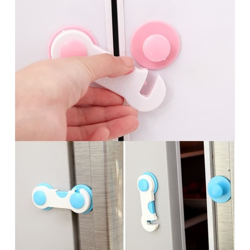 [CLASHOP]Pengaman laci lemari pintu perabotan dari bayi Lock Band murah