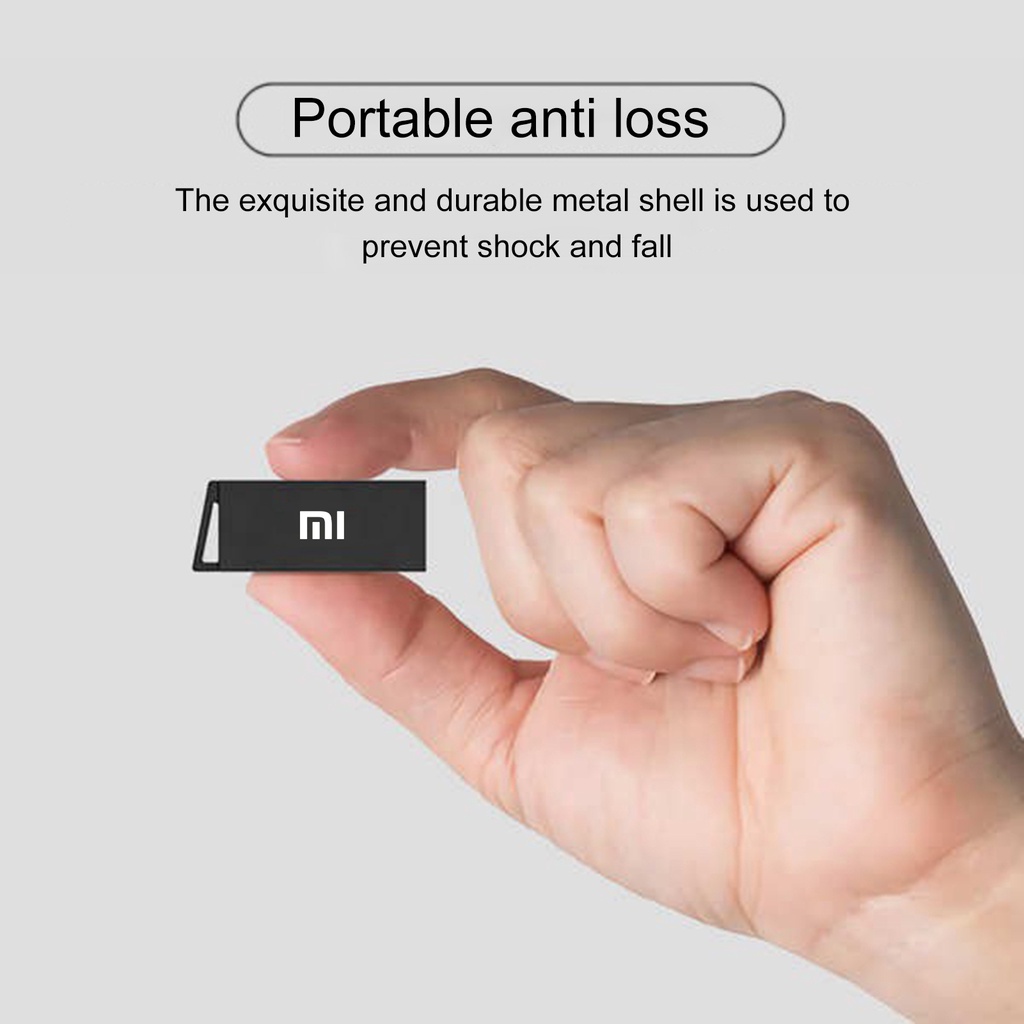 XIAOMI (Huluboy) Flashdisk USB 3.0 Kapasitas 1TB / 2TB Anti Air Dengan OTG Adapter Untuk Komputer