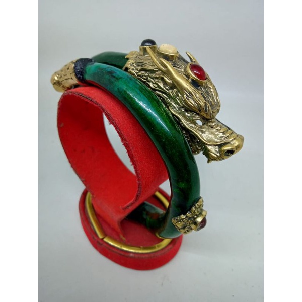 GELANG AKAR BAHAR HIJAU VARIASI NAGA ALPAKA